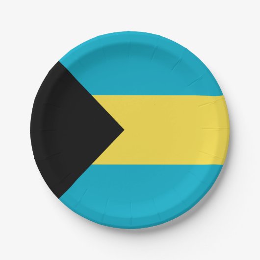 Bahamaanse vlag papieren bordje (Voorkant)