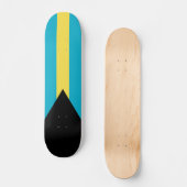 Bahamaanse vlag persoonlijk skateboard (Voorkant)