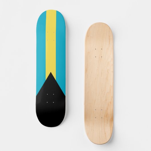 Bahamaanse vlag persoonlijk skateboard (Voorkant)