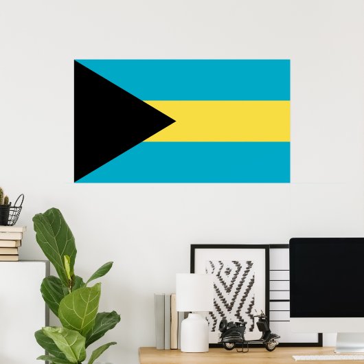 Bahamaanse vlag poster (Thuiskantoor)