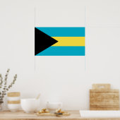 Bahamaanse vlag poster (Keuken)