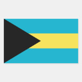 Bahamaanse vlag rechthoekige sticker (Voorkant)