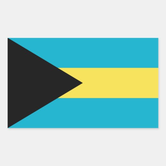 Bahamaanse vlag rechthoekige sticker (Voorkant)