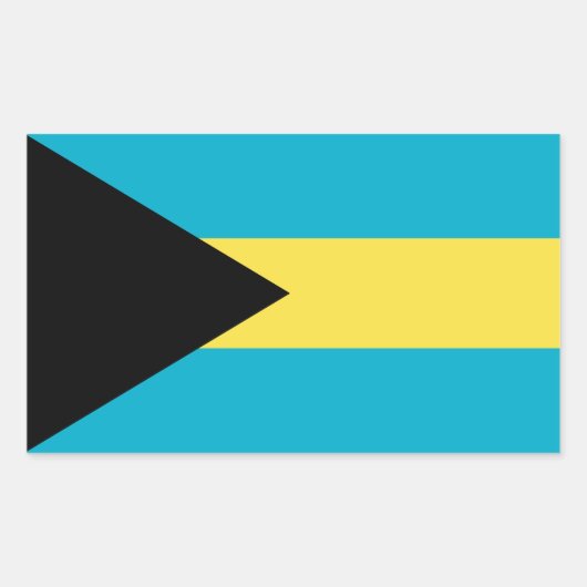 Bahamaanse vlag rechthoekige sticker (Voorkant)
