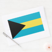 Bahamaanse vlag rechthoekige sticker (Envelop)