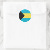 Bahamaanse vlag ronde sticker (Tas)