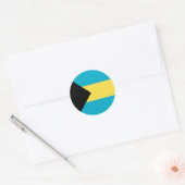 Bahamaanse vlag ronde sticker (Envelop)