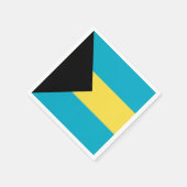 Bahamaanse vlag servet (Hoek)