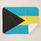 Bahamaanse vlag sherpa deken (Voorkant (horizontaal))
