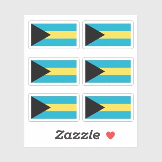 Bahamaanse vlag sticker (Vel)