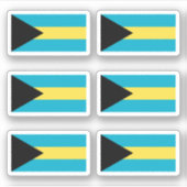 Bahamaanse vlag sticker (Voorkant)