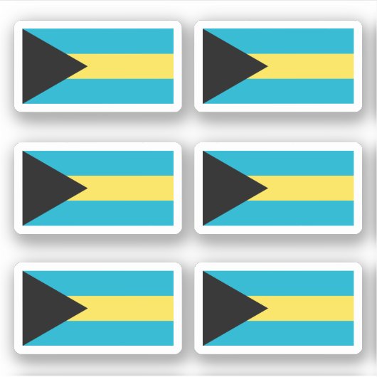 Bahamaanse vlag sticker (Voorkant)