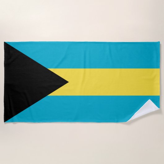 Bahamaanse vlag strandlaken (Voorkant)
