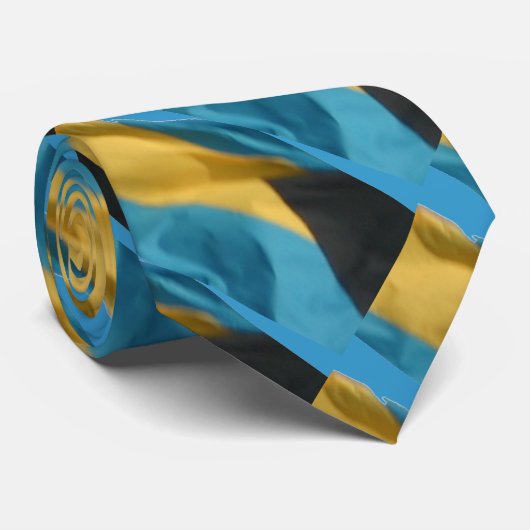 Bahamaanse vlag stropdas (Opgerold)