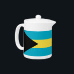 Bahamaanse vlag theepot<br><div class="desc">Voeg een vleugje Bahamaanse trots toe aan je theetijd met onze exclusieve theepot met de vlag van de Bahama's! Deze theepot is gemaakt met nauwgezette aandacht voor detail en is meer dan alleen een functioneel item; het is een viering van het Bahamaanse erfgoed en culturele trots. Het levendige ontwerp toont...</div>