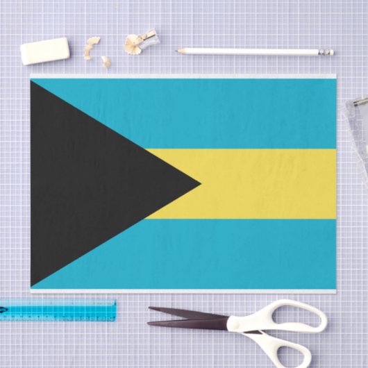Bahamaanse vlag tissuepapier (Craft)