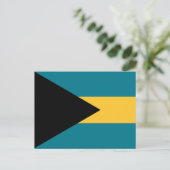 Bahamaanse vlag, vlag van de Bahama's Briefkaart (Staand voorkant)
