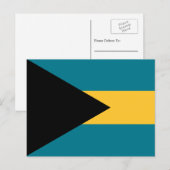 Bahamaanse vlag, vlag van de Bahama's Briefkaart (Voorkant / Achterkant)