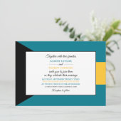 Bahamaanse vlag, vlag van de Bahama's bruiloft Kaart (Staand voorkant)