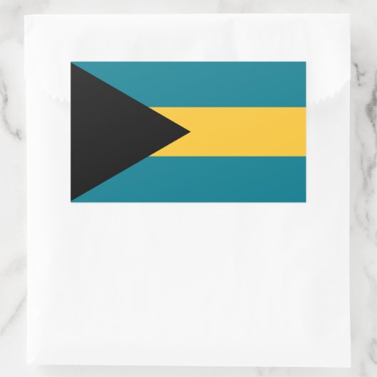 Bahamaanse vlag, vlag van de Bahama's Rechthoekige Sticker (Tas)