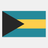 Bahamaanse vlag, vlag van de Bahama's Rechthoekige Sticker (Voorkant)