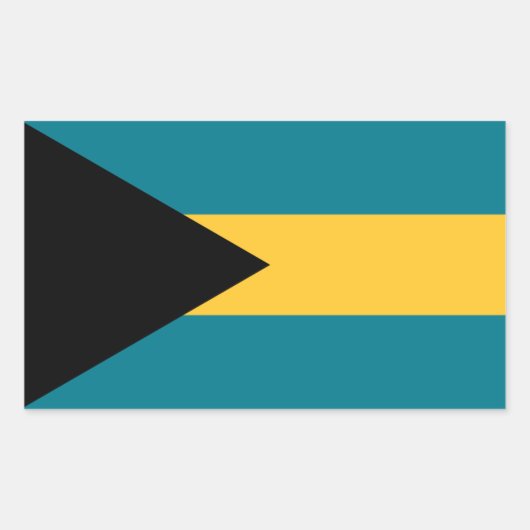 Bahamaanse vlag, vlag van de Bahama's Rechthoekige Sticker (Voorkant)
