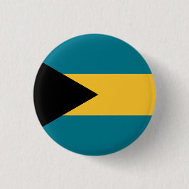Bahamaanse vlag, vlag van de Bahama's Ronde Button 3,2 Cm