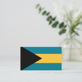 Bahamaanse vlag, vlag van de Bahama's Visitekaartje (Staand voorkant)
