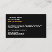 Bahamaanse vlag, vlag van de Bahama's Visitekaartje (Achterkant)