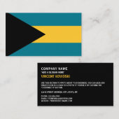 Bahamaanse vlag, vlag van de Bahama's Visitekaartje (Voorkant / Achterkant)