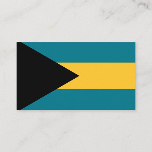 Bahamaanse vlag, vlag van de Bahama's Visitekaartje (Voorkant)