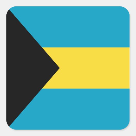 Bahamaanse Vlagsticker Vierkante Sticker (Voorkant)
