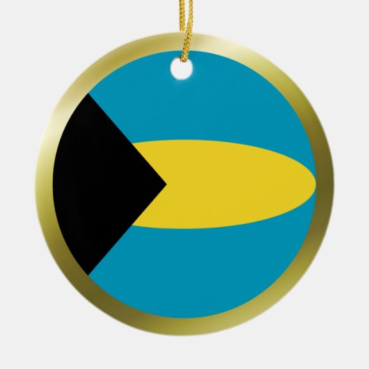 Bahamaanse vlagversiering keramisch ornament (Voorkant)
