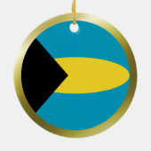 Bahamaanse vlagversiering keramisch ornament (Achterkant)