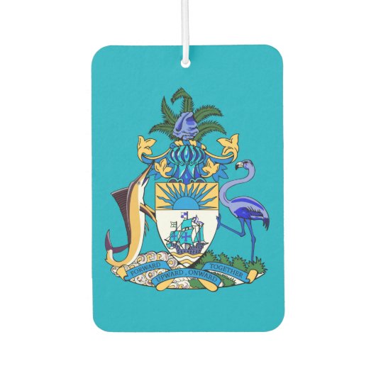 Bahamaanse wapenschild luchtverfrisser (Voorkant)
