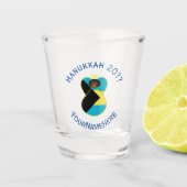 Bahaman Flag Donkere Engel Chanoeka gepersonalisee Shot Glas (Voorkant)