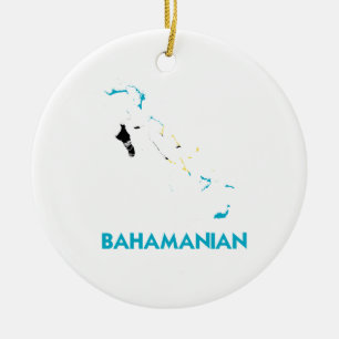 BAHAMANIAN MAP KERAMISCH ORNAMENT