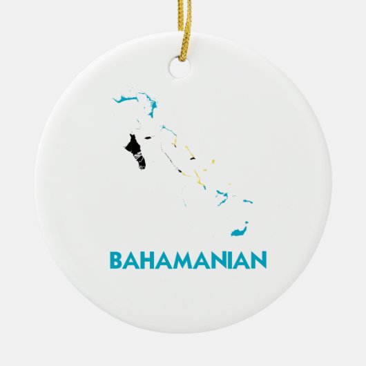 BAHAMANIAN MAP KERAMISCH ORNAMENT (Voorkant)