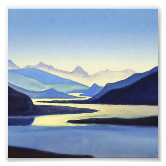 "Bahamaputra" van Nicholas Roerich Foto Afdruk (Voorkant)