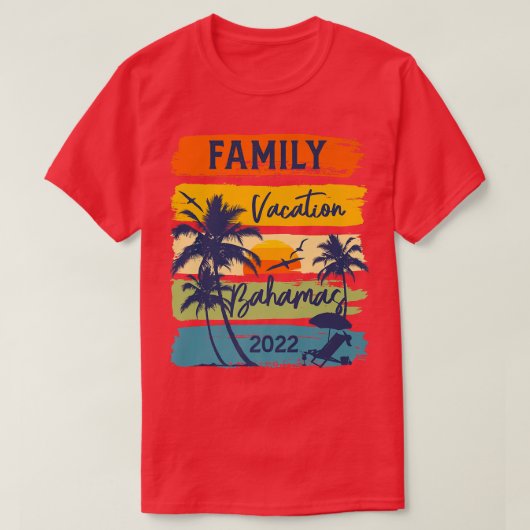 Bahamas 2022 CaribeFamily Vakantie Matching Groep T-shirt (Design voorkant)