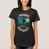 Bahama's 50e onafhankelijkheid Bahamaanse vlag Nas T-shirt (Voorkant)