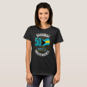 Bahama's 50e onafhankelijkheid Bahamaanse vlag Nas T-shirt (Voorkant volledig)