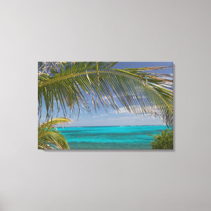BAHAMAS, Abacos, Loyalist Cays, Man O'War Cay: Canvas Afdruk