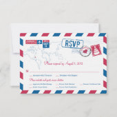 Bahama's Air Mail Wedding RSVP (Voorkant)