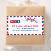 Bahamas Airmail Address Mailing Etiket (Insitu)