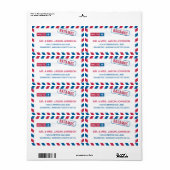 Bahamas Airmail Address Mailing Etiket (Full Sheet)