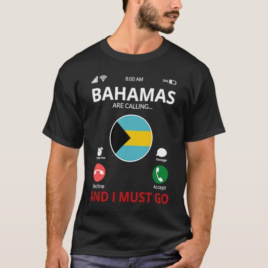 Bahamas Are Calling T-shirt (Voorkant)