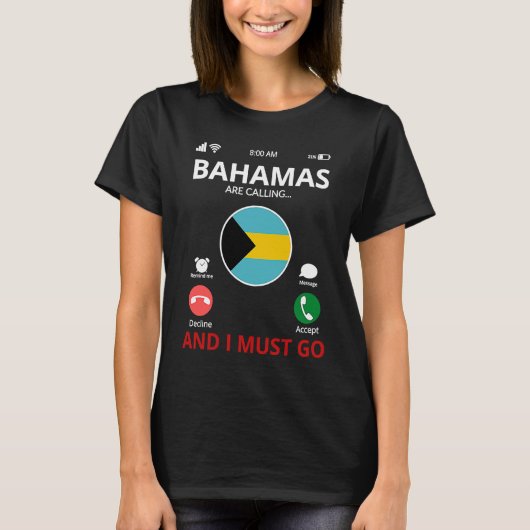 Bahamas Are Calling T-shirt (Voorkant)