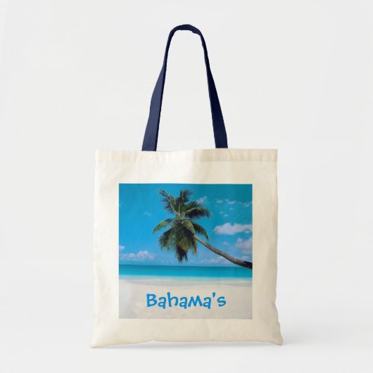 Bahamas Bag - Beach, White Sand and Palm Tote Bag (Voorkant)