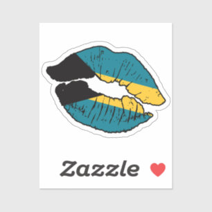 Bahamas Bahamaanse lippenstift liefde vlag Sticker
